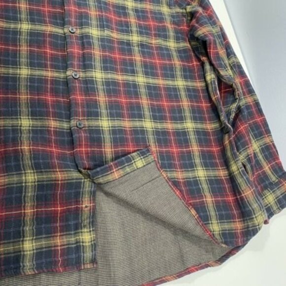 Carbon 2 Cobalt Shirt Mens Size‎ XL Blue Red Yellow Button Up Plaid Lightweight - Picture 11 of 12